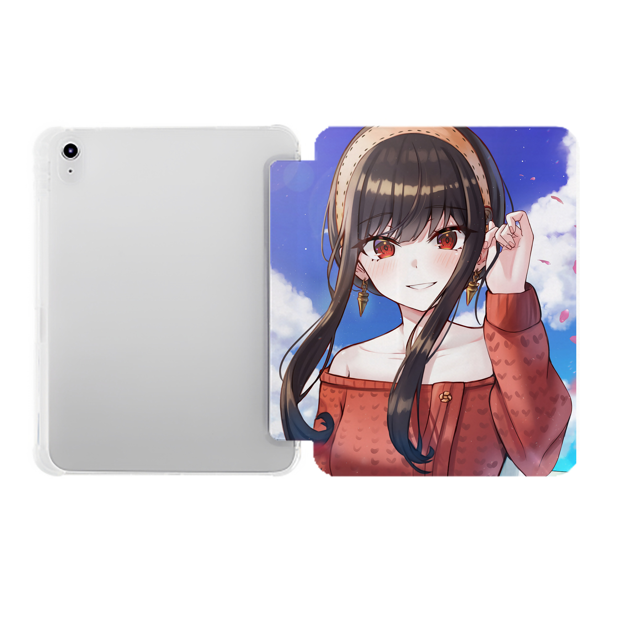 （画像用） SPY×FAMILY间谍家家酒 IPad ケース ペン収納付き 三つ折りスタンド PUレザー×シリコン 対応機種9.5/10.5/10.9インチ